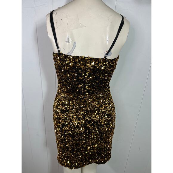 BP from Nordstrom Night Out Sequin Camisole Mini Dress in Gold Size M. NWOT - Picture 4 of 7